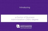 Doctor of Business Administration degree brochure