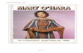 Mary O'Hara - Australia Tour 1986 (concert brochure)