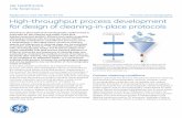 High-throughput process development for design of cleaning-in-place protocols