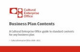 Business Plan Contents Guide