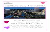 The Residences Providence February 2013 Newsletter