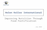 Helen Keller International: Improving Nutrition Through Food Fortification