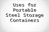 Uses for Portable Steel Storage Containers