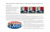Resolution Threatens Obama Impeachment