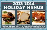 2013-14 Holiday Party Menus At The Clarion Hotel & Conference Center in Harrisburg, PA