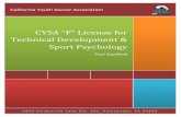 CYSA ‘F’ License forTechnical Development &Sport Psychology