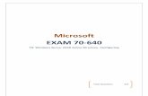 MicroSoft Exam 70-640