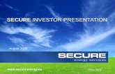 Investor Presentation - August 11, 2010