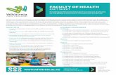 Faculty of Health Fact Sheet