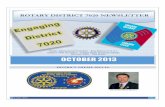 Rotary District 7020 Newsletter for October 2013
