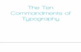 Commandments of Typography