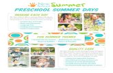 Preschool Summer Brochure 2013