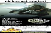 Pick A Pet Contest 2010