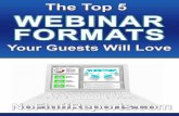 The Top 5 Webinar Formats Your Guests Will Love
