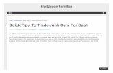 Quick tips to trade junk cars for cash