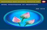 MD 101 Meditation1: Basic knowledge of meditation