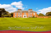 Royal Blackheath Golf Club Brochure 2012