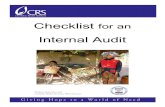 Checklist for an Internal Audit
