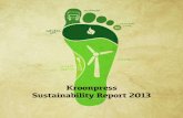 Kroonpress Sustainability Report 2013