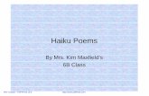 Haiku Poetry (6B)