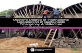 Masters of International Cooperation in Sustainable Emergency Architecture