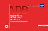 ADB Resources for Communities of Practice: Creating Value through Knowledge Networks