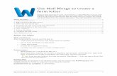 Word tutorial - Use Mail Merge to create a form letter