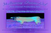 Holloway Farms Ltd. First Annual Production Sale