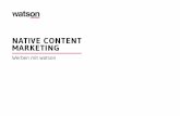 Native Content Marketing bei watson (Factsheet)