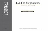 LifeSpan TR1200-DT Treadmill Desk Owner's Manual