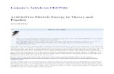 Lamare - Free Electrical Energy in Theory and Practice, PESwiki.com, 23p