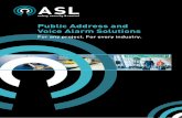 ASL Public Address and Voice Alarm Solutions
