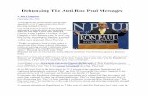 Debunking The Anti-Ron Paul Messages