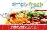 Simply Fresh Menu - February 2013