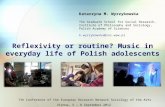 Reflexivity or routine? Music in everyday life of Polish adolescents