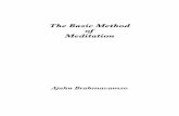 THE BASIC METHOD OF MEDITATION