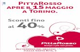 PittaRosso apre il 15 maggio a Torino con Sconti fino al 40%