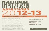 NID Admissions brochure 2012-13