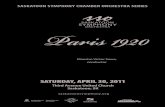 SSO Paris 1920 Chamber Orchestra Series program