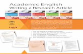 Academic English - Writing a Research Article