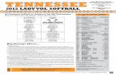 Tennessee Softball Notes - SEC Tournament
