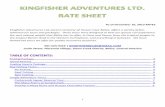 Kingfisher Adventures Ltd. rate sheet - 2014