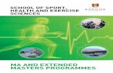 School of Sport, Health and Excercise Sciences, Bangor University - MA and Extended Masters