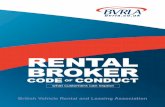 Rental Broker Code of Conduct