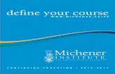 2013-14 Michener Institute Continuing Education Brochure