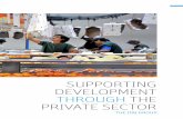 SUPPORTING DEVELOPMENT THROUGH THE PRIVATE SECTOR
