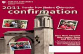 2011 New Student Orientation Confirmation - Transfer
