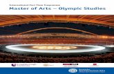 Master of Arts – Olympic Studies