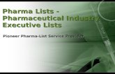 Pharmaceutical Industry Executive Lists