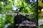 Watershed Agricultural Program Forestry Program 10-year Anniversary